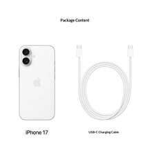 Apple 苹果 iPhone 17 智能手机，搭载 A19 仿生芯片、4800 万像素双摄像头、256GB/512GB 存储空间、6.3 英寸 OLED 120Hz 显示屏、USB-C 接口、IP68 级防水防尘，适用于手机摄影、视频录制、日常使用、内容创作者、学生、上班族等。 - 白色 - 查看 4
