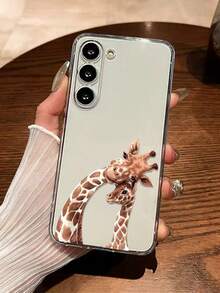 1个加厚透明长颈鹿彩绘防摔手机壳，兼容三星Galaxy S26/S26PLUS/S26 Ultra、S25/S25PLUS/S25 Ultra、A17/A07/A16/A36/A26/A56/A50/A12/A32/A52/A72/A51/A21S/A13/A14、S24/S24PLUS/S24Ultra、S22/A52/A53/A54/A55、S23、11/12Pro/12/12X/13Pro/14Pro/15Pro、Redmi 10/9/Note9/12c/Note11pro/Note8Pro - 彩色 - 查看 1