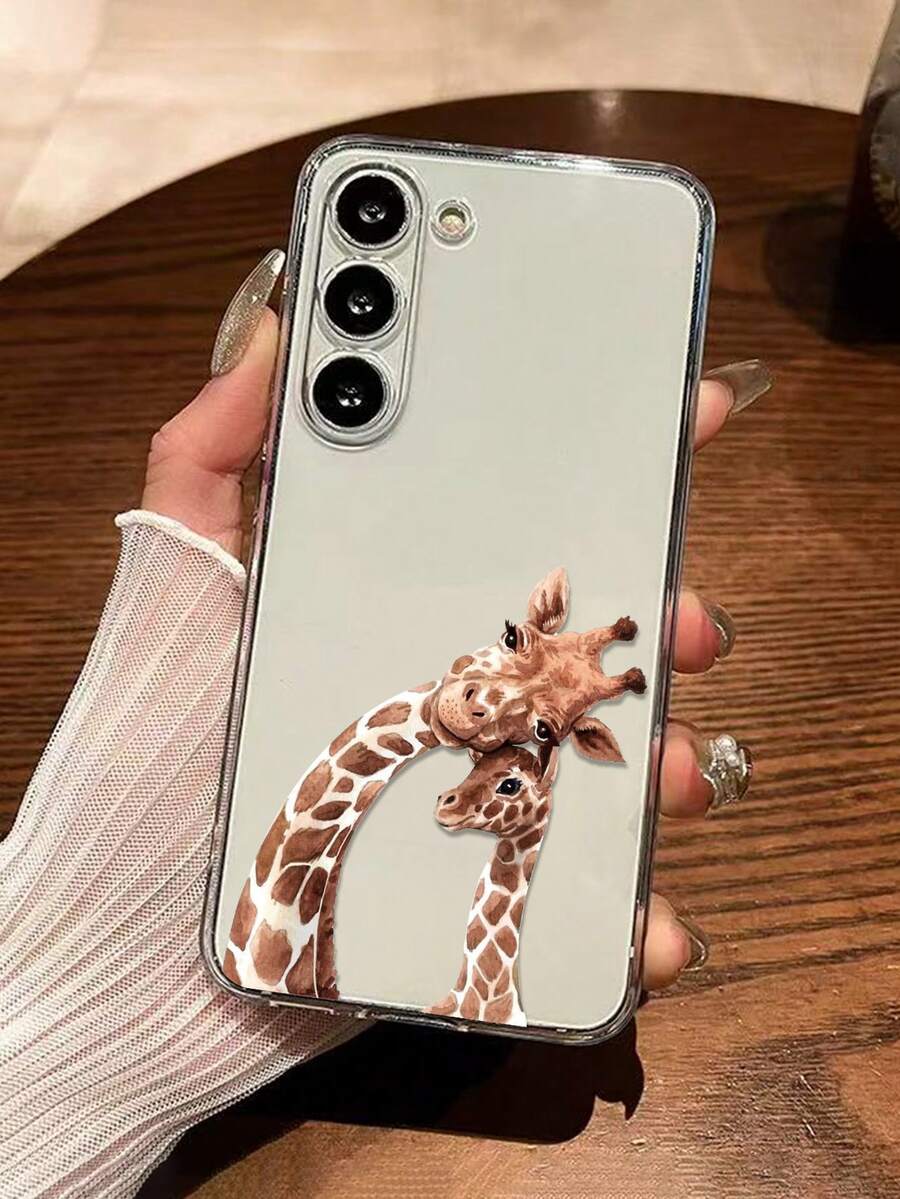 1个加厚透明长颈鹿彩绘防摔手机壳，兼容三星Galaxy S26/S26PLUS/S26 Ultra、S25/S25PLUS/S25 Ultra、A17/A07/A16/A36/A26/A56/A50/A12/A32/A52/A72/A51/A21S/A13/A14、S24/S24PLUS/S24Ultra、S22/A52/A53/A54/A55、S23、11/12Pro/12/12X/13Pro/14Pro/15Pro、Redmi 10/9/Note9/12c/Note11pro/Note8Pro - 彩色 - 查看 1