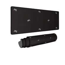 1个黑色背景白色领结鼠标垫，甜美别致简约桌面垫，大号防滑办公及游戏键盘垫 - 長方形 - 查看 2