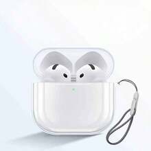 Transparent TPU Anti-Drop Wireless Bluetooth Earphone Case With Lanyard - Clear - View 4