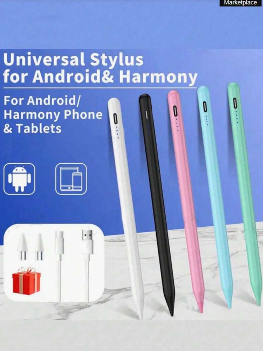 Universal Stylus Pen Compatible With Android Tablets & Smartphones, Capacitive Pen, Compatible With Xiaomi, Compatible With IPhone Tablets, Rechargeable 120mAh Battery