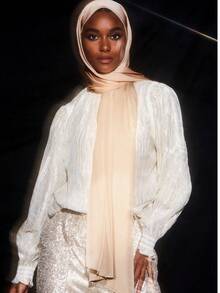 Luxury Silk Shawl Solid Scarf For Women Satin Fashion Wraps Neckerchief Female Hair Bands Headband Bandana - Multicolor - View 7