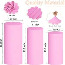 1 Set Elastic Tablecloth With Cylindrical Bottom, Made Of Spandex Material, Suitable For Wedding Party Decoration, Dessert Display, Birthday, Christmas And Various Occasions, High Quality (Frame Not Included, Multiple Colors Available) - Multicolor - View 10