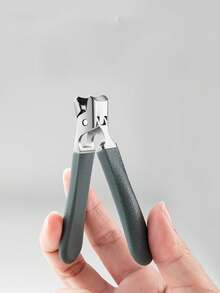 1pc Extra Large Anti-Splash Effortless Non-Slip Handle Super Sharp Stainless Steel Wide Mouth Nail Clipper Suitable For Thick, Hard Nails On Fingers And Toes - Dark Green - View 6