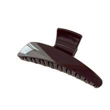 Simple And Versatile Chocolate-Colored Large Hair Clip Women, A Fashionable And Sophisticated Hair Claw Clip With A Vintage And Elegant Style. - Hình chữ T, màu nâu sô cô la (13cm) - Xem 7