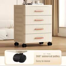 6/5/4/3 Tier Transparent Panel Rolling Multifunctional Storage Drawer - Single Door Foldable Storage Cabinet - Plastic Drawer Storage Rack, Space-Saving Kitchen Storage Rack For Snacks, Beverages, Books, Clothes, Suitable For Kitchen, Living Room, Study, Bathroom