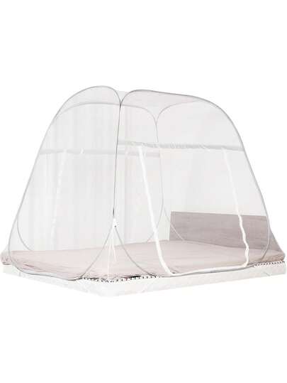 Pabellones Mosquitero para Cama, Plegable Mosquitera Cama Pop-Up(150X200X150CM), Tienda de Campaña Portátil Mosquito Doble Puerta con Fondo, Cortina de Cama King para Hogar, Dormitorio Escolar,40870295