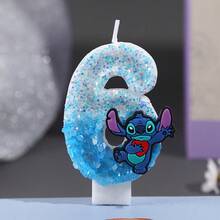 Nến sinh nhật chủ đề Stitch màu xanh dễ thương, nến số từ 0-9 tinh tế, nến sinh nhật hoạt hình sáng bóng, nến kỷ niệm, quà tặng nhỏ trang trí tiệc - Nhiều màu - Xem 13