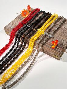 99pcs Muslim Resin Shiny 4-Tassel Prayer Beads, Islamic Religious Portable Rosary Accessory - Multicolor - View 6