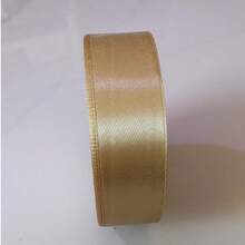 25 Yards Nastro di raso color champagne, nastro di tessuto per cucito e artigianato, per confezioni regalo, bouquet floreali, decorazioni per matrimoni e feste - Beige - Visualizzare 13
