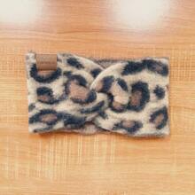 复古豹纹毛绒针织发带，宽交叉设计，用途广泛，保暖舒适，非常适合洗脸。 - 彩色 - 查看 15