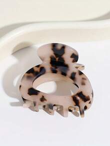 1 Peça Presilha de Cabelo de Acetato com Estampa de Leopardo, Presilha de Cabelo Minimalista Retrô, Acessório Elegante para Uso Diário, Férias, Transporte, Festa, Reunião, Presente Ideal para Mulheres, Presilha de Cabelo da Moda de Volta às Aulas - Multicolorido - Visão 14