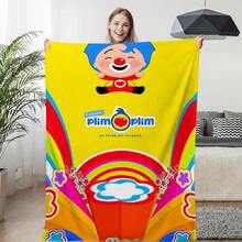 Nap Blanket P-Plim P-Plims Lovely Warm Knee Bed Fleece Camping Custom Sofa Winter S Fluffy Soft Blankets Microfiber Bedding(4).Jpg - trắng - Xem 1