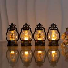 4支装斋月/开斋节月亮LED电子蜡烛，节日蜡烛，祝福蜡烛，氛围装饰灯，斋月装饰灯，卧室装饰灯，节日派对用品，节日装饰品，发光氛围灯 - 黃色 - 查看 1