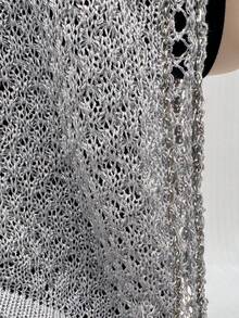 二合一闪亮波西米亚风涤纶发带兼针织帽，镂空针织设计，有助于修饰脸型，夏季 - 彩色 - 查看 6