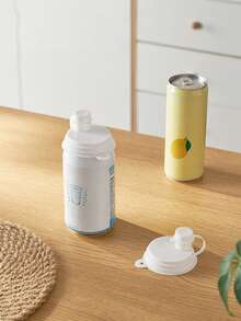 1pc Easy Pull Can Dust Cover, Beverage Bottle Sealing Lid, Portable Drink Bottle Cap - White - View 1