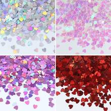 4袋/套 4包x2克 全息红色心形闪光树脂亮片填充物，模具填充材料，DIY工艺品，情人节工艺品，珠宝铸造用品 - 彩色 - 查看 3