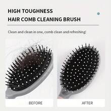 2-In-1 Comb Cleaning Brush For Air Cushion Airbag Comb Hair Cleaning Hook Claw Comb Gap Cleaning Tool Curling Comb Cleaner Reusable Hairdressing Comb Gap Cleaning Brush Compact And Easy To Carry - 彩色 - 查看 3