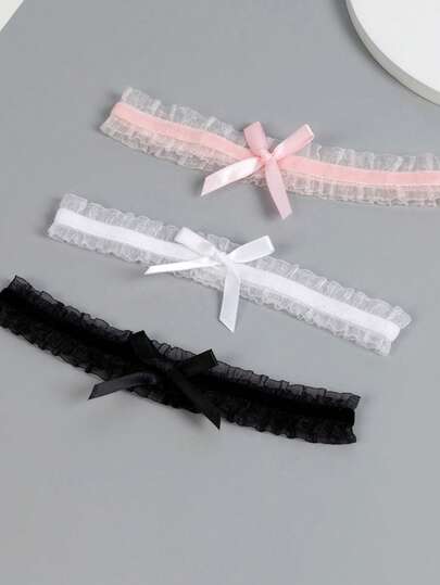 Liguero de boda para dama de honor, accesorio de anillo para muslo con volantes de estilo princesa, manga sexy y versátil para la pierna que se puede usar con medias