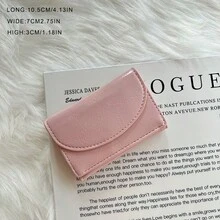 日式RFID屏蔽钱包、零钱包和迷你钱包，专为女性设计，粉色调 - 粉色 - 查看 2