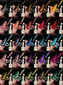 XEIJAYI 反光猫眼磁性美甲凝胶浸泡 UV LED 凝胶沙龙女性美甲工具时尚全息美甲 - 彩色 - 查看 2