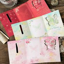 10pcs 3D Butterfly Greeting Card - High-Value Retro Foldable Blessing Card With Envelope, Ideal Gift For Best Friends And Lovers - Multicolor - View 4