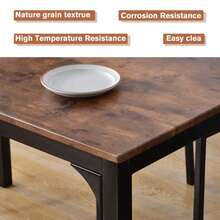 Set da pranzo, set da pranzo con 2 sedie, per balcone, sala da pranzo e soggiorno, marrone vintage. Descrizione - Castano - Visualizzare 7