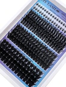 4款睫毛套装,包含下睫毛、尖刺睫毛和睫毛簇,246/182片俄罗斯睫毛嫁接套装,尖刺睫毛,3D浓密睫毛簇,60D/100D/160D/200D/300D下睫毛和尖刺睫毛簇,浓密单根睫毛簇嫁接,尖刺睫毛簇,DIY仙女/漫画风格睫毛 - D - 查看 4