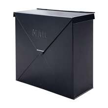 NACH Mailboxes For Outside Wall Mount 10 X 10 X 4 Inch Black Mailbox Waterproof Mailboxes For Outside -  Style Mail Box - Black - View 1