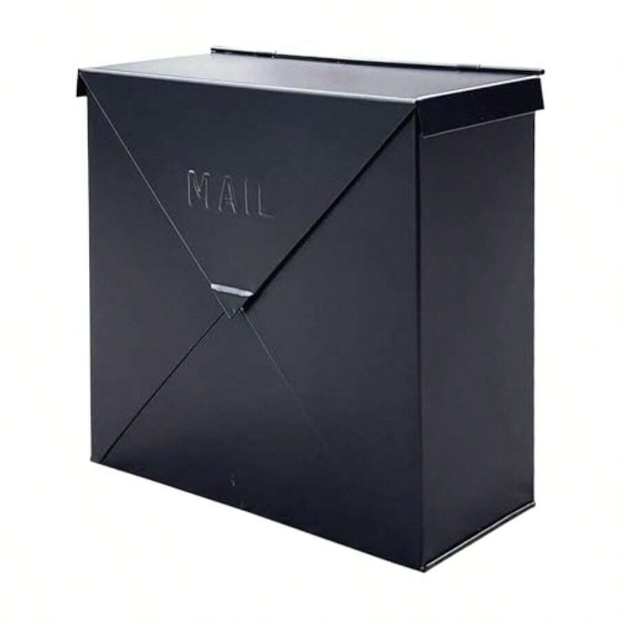 NACH Mailboxes For Outside Wall Mount 10 X 10 X 4 Inch Black Mailbox Waterproof Mailboxes For Outside -  Style Mail Box - Black - View 1