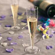 8pcs Reusable Transparent Plastic Champagne Flutes, 4.5oz Plastic Cocktail Party Cups Suitable For Parties, Weddings And Large Celebrations - Transparent - View 4