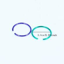 40pcs Minimalist Stainless Steel Black Nose Rings - Black - View 11