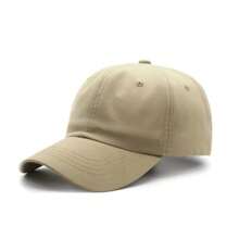 1pieza Gorra de béisbol para hombre y mujer, gorra lisa, gorra para el sol, gorra para el sol, ajustable, gorra con visera, gorra informal,Ligero. - Caqui - Ver 3