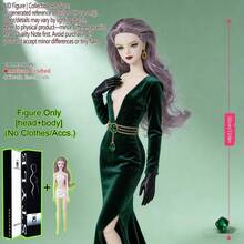 12.6in 1/6 BJD/MJD Supermodel Doll, 12-Joint Posable Ball-Jointed Toy, Realistic Modifiable Makeup, Exquisite Contour, Fluffy Voluminous Hair, Chic Silhouette, Desktop Display, No Clothing - DollOnlyNoAttire - View 13