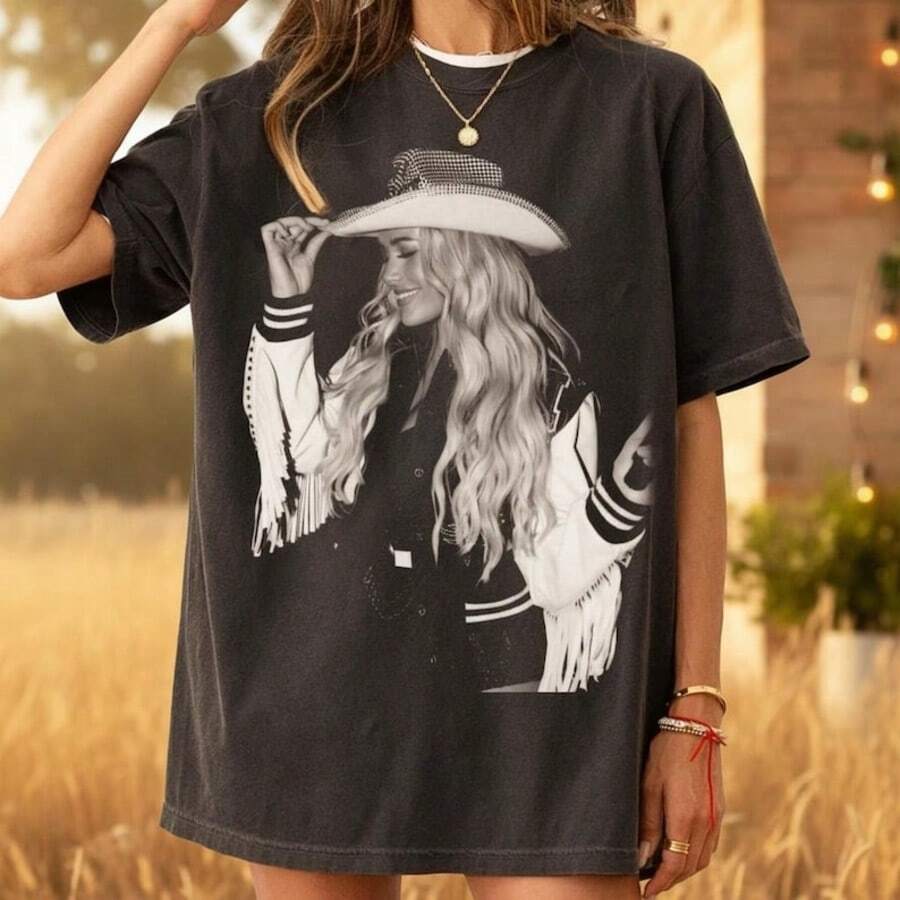 Megan Vintage PNG, Cloud 9 Tour 2026 Concert Graphic SVG, Retro Country Pop Aesthetic, TMusic - Black - View 1