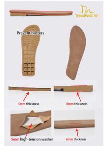 女士时尚度假风平底凉鞋，适合旅行、聚会、海滩，绿色女士平底拖鞋，米色女士平底凉鞋 - 米色 - 查看 3