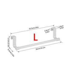 1个橱柜门毛巾架，收纳整理架，壁挂式置物架，厨房用具/厨房配件/厨房工具/厨房用品/浴室配件，厨房/浴室/现代家居装饰，无需钻孔，节省空间，门钩式设计，安装简便，适用于厨房/浴室/橱柜，可悬挂毛巾和抹布 - 彩色 - 查看 13