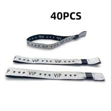 40 chiếc/5 chiếc Vòng tay dùng cho hoạt động, tiệc tùng, đám cưới, quán bar, sự kiện, cuộc thi, nhãn dệt, quầy lễ tân VIP, vòng đeo tay - Nhiều màu - Xem 9