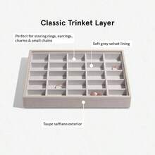 Taupe Classic Medium Jewellery Box - Set Of 3 - Taupe - View 8