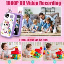 Gry edukacyjne, telefon dla dzieci z ekranem HD, kompatybilny z kartą 32 GB i odtwarzaczem audio, idealny na rodzinne spotkania, ciepła świąteczna niespodzianka dla dzieci w wieku 3-12 lat - Wielokolorowe - Zobacz 8