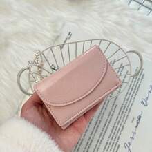 日式RFID屏蔽钱包、零钱包和迷你钱包，专为女性设计，粉色调 - 粉色 - 查看 5