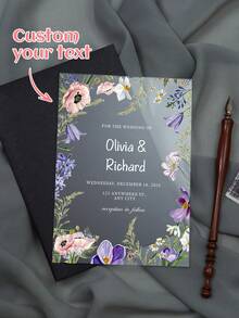 Thiệp mời cưới bằng acrylic tùy chỉnh: Thiệp mời cưới họa tiết hoa, Thiệp mời cưới bằng acrylic, Thiệp mời cưới kiểu Tuscan, Thiệp mời cưới mờ, Thiệp mời cưới acrylic hiệu ứng nổ sao: Thiết kế thanh lịch và tối giản. Quà tặng ngày Valentine, Thiệp mời cưới bằng acrylic: Thiệp mời dự tiệc thanh lịch tùy chỉnh, Thiệp mời cưới bằng acrylic trong suốt, Thiệp mời sinh nhật tùy chỉnh, Thiệp mời tiệc cưới/tiệc ngoài trời tùy chỉnh. - Nhiều màu - Xem 14