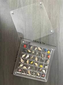 1 pieza Caja de almacenamiento de acrílico transparente de 36 ranuras, estuche de exhibición de especímenes de piedras de playa en miniatura, caja de colección de insectos, organizador de mujeres, esencial de viaje, almacenamiento para dormitorio universitario, caja de almacenamiento de conchas, caja de almacenamiento de arte, caja de exhibición de escritorio, caja de almacenamiento de joyas, organizador de almacenamiento de joyas - Multicolor - Ver 9