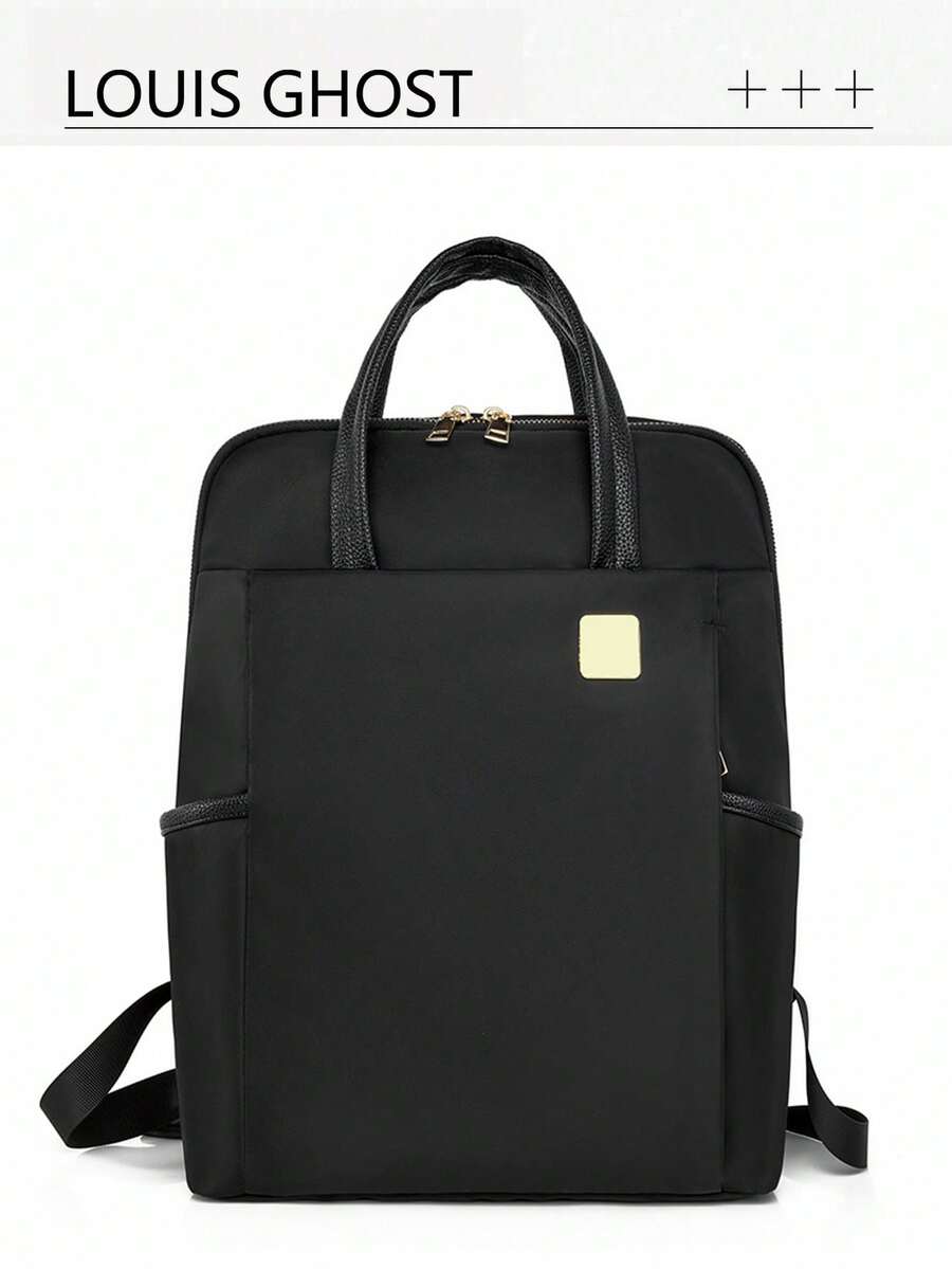 Ba lô đựng laptop chống nước bằng vải Oxford dành cho nữ, kiểu dáng thường ngày, màu trơn, thích hợp cho nữ giới, học sinh, nhân viên văn phòng, đi làm, đi học, công tác, du lịch.
