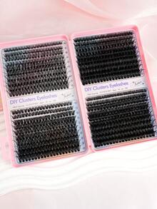 800支/包大容量D型卷翘睫毛夹，大容量睫毛册，10D+20D+30D+40D+50D+60D+80D/50D+60D+80D+100D睫毛嫁接套装，自然眼妆，10-16支混合防水仿貂毛假睫毛，3D单根假睫毛套装，方便携带可重复使用，适合日常出行、度假、日常妆容、角色扮演、全妆及日常佩戴，睫毛簇，单根假睫毛，假睫毛 - D - 查看 5