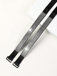 2 Pcs Plus Size Extended Rhinestone Bra Straps Elegant Lengthened Shoulder Straps For Evening Gown Party Dress - Multicolor - View 9