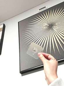 10pcs/Pack Adhesive Hooks, No Drilling Required, Strong Load Bearing Capacity, Suitable For Photo Frames, Clocks, Wedding Photos Wall Hanging - Multicolor - View 6