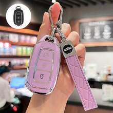 适用于 Santa Fe、Elantra、GT、Veloster、Accent、Venue 的 3 键软 TPU 汽车遥控钥匙套钥匙扣 - A - 查看 5