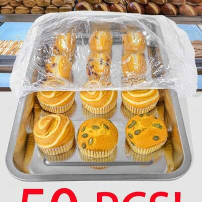 50/10 piezas de cubiertas de plato de pastel (la longitud A+B debe ser menor a 70 cm/27.6 pulgadas), cubiertas de alimentos para fiestas, accesorios de hornear para salas de pasteles, herramientas de almacenamiento de alimentos de cocina, cubiertas de alimentos para frutas, verduras y pan